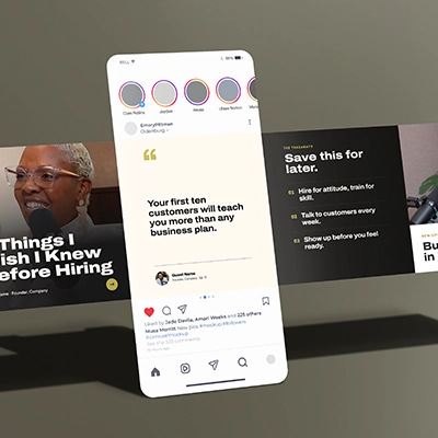 Carousel posts on phones